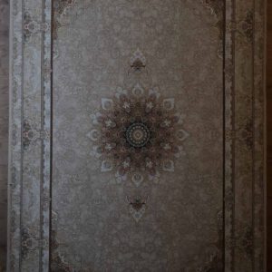 Persischer Sarug Maschinenteppich, beige, zentrales Medaillon