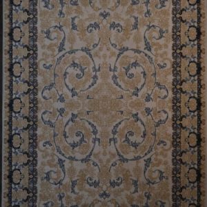 Persischer Sarug Maschinenteppich, creme, gold, florales Muster