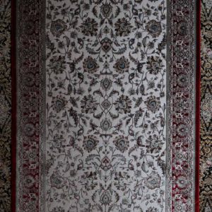 Persischer Sarug Maschinenteppich, creme, rot, floral