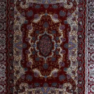 Persische Tabriz Handgeknüpft, rot, florales Medaillon