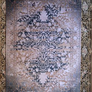 persische maschinen teppich, beige-grau, Vintage-Muster