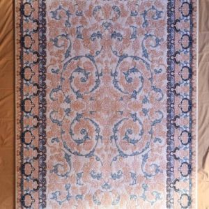 Persischer Maschinenteppich, creme apricot, florales Muster