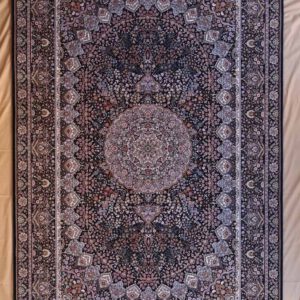 Persischer Maschinenteppich, dunkel, Medaillon, Floral