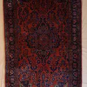 alte persische handgeknüpft teppich, rot, florales Muster