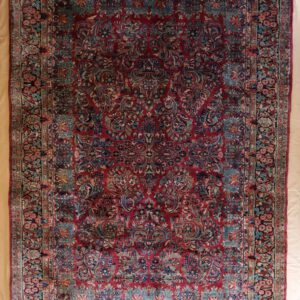 alte persischer teppich, Rot, florales Allover-Muster