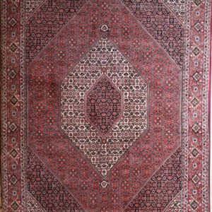persischer Bidjar, rot-creme, Rauten-Medallion